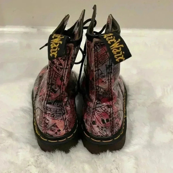 Rare Dr Martens Vintage 90's London Scene Allover Print - Picture 7 of 9